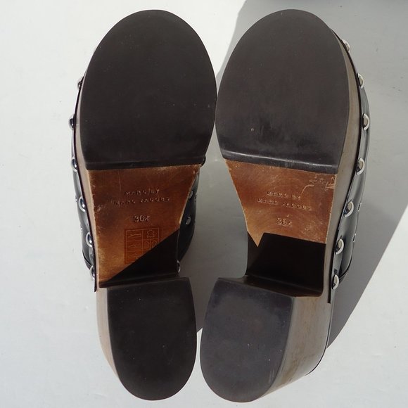 SIZE 36.5. MARC by MARC JACOBS “Dylan” wooden clogs. - Picture 13 of 16
